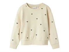Name It sweatshirt summer sand med små hjerter